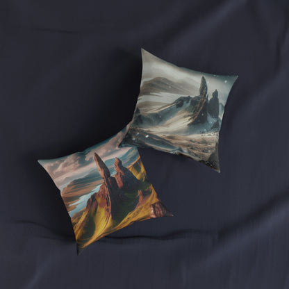 Reversible Square Cushion : Isle of Skye Old Man of Storr, Various Sizes