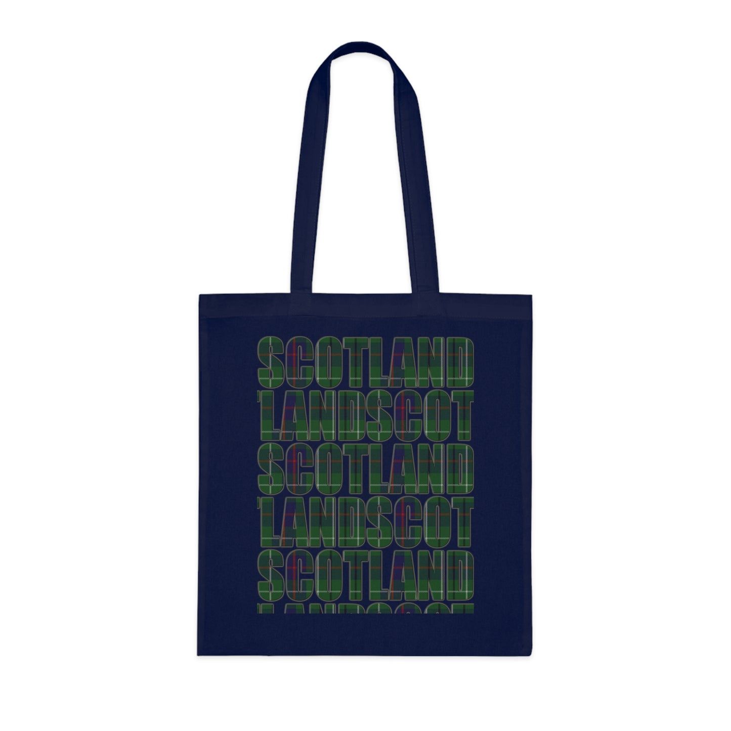 Reversible Scotland Tartan Map Cotton Tote Bag - Duncan Tartan