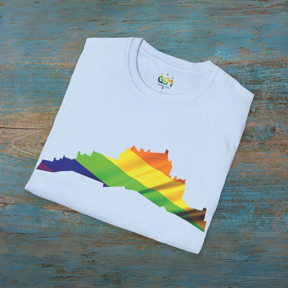 Edinburgh Castle Pride Flag Art Unisex T-Shirt