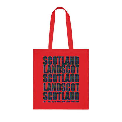 Reversible Scotland Tartan Map Cotton Tote Bag - Miller Tartan