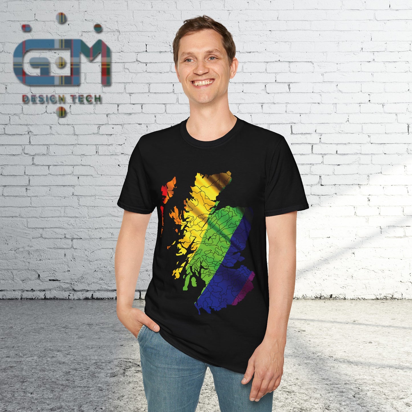 Scotland has PRiDE Flag Clan Regions Map Unisex T-Shirt, Various Colours