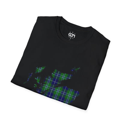 Scotland Tartan Map Softstyle Unisex T-Shirt - Douglas Tartan Tee