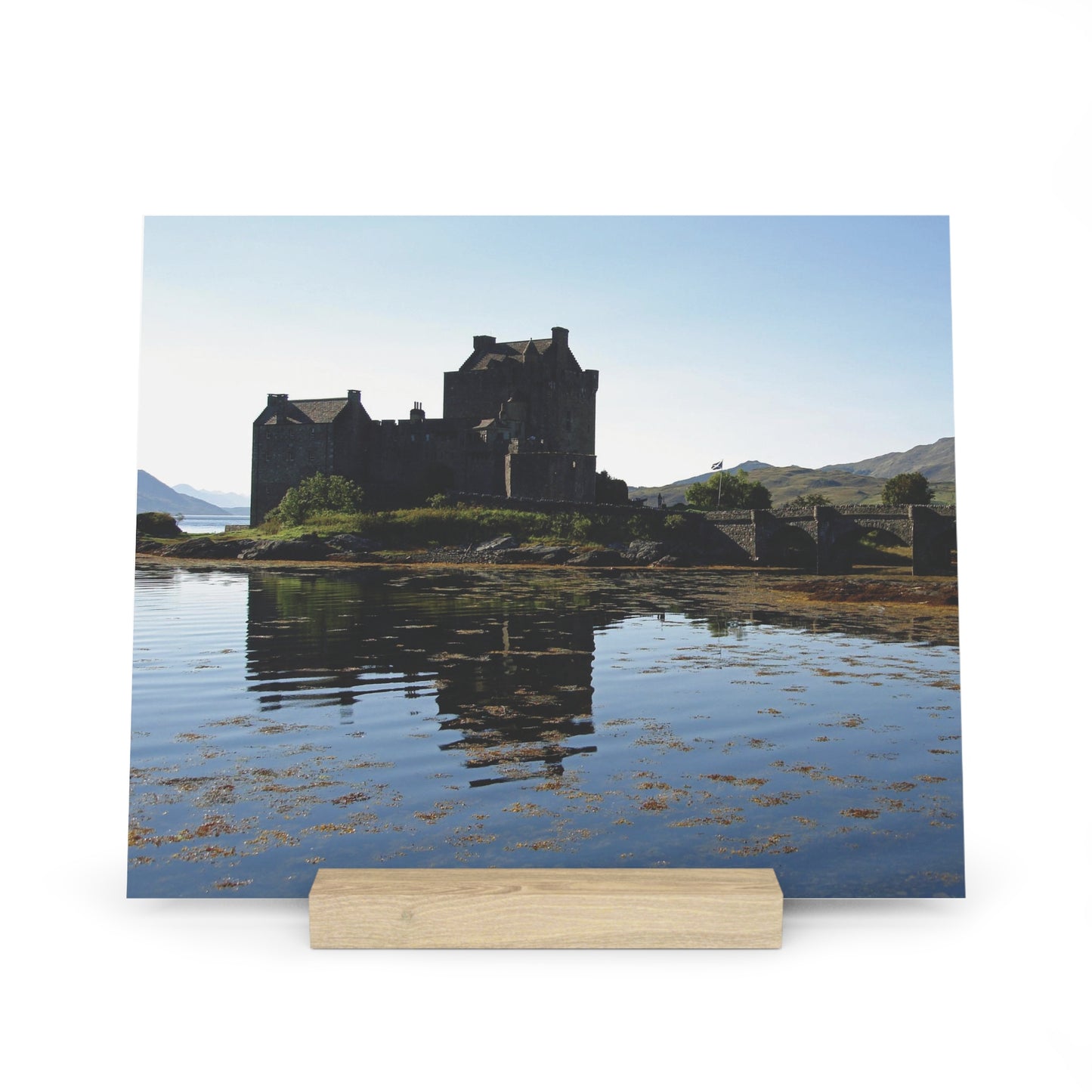 Photo Collection Gallery Stand Eilean Donan Castle, Oak Picture Stand, Scotland Art, Scenery, Landmarks, Various Sizes