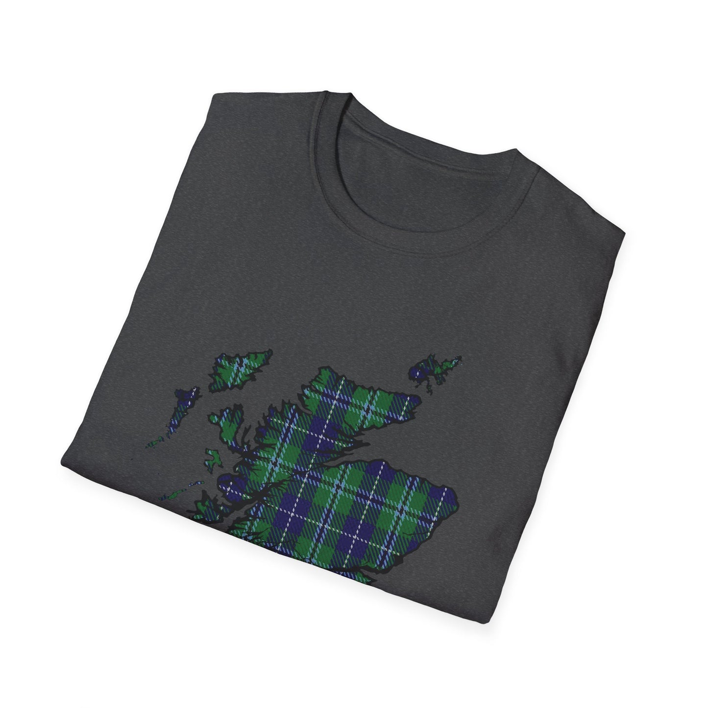 Tartan Scotland Map Softstyle Unisex T-Shirt - Douglas Tartan Tee