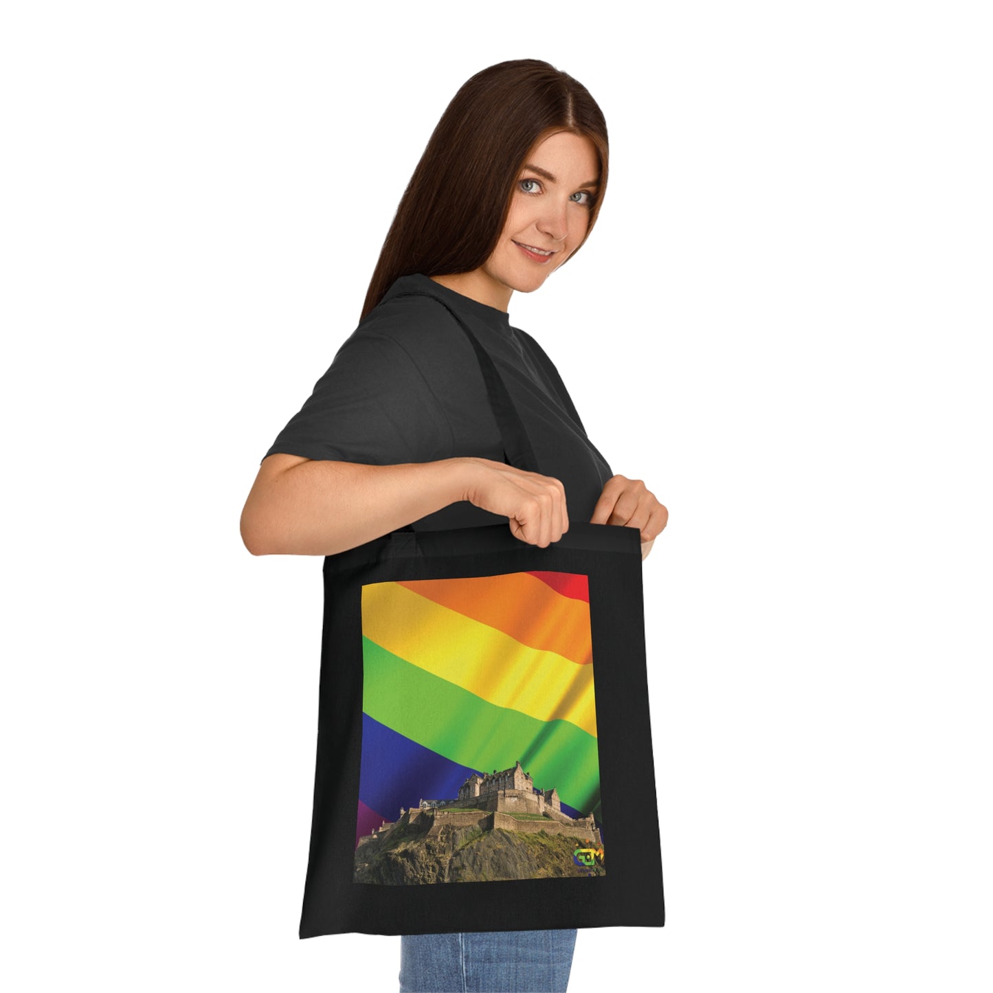 Edinburgh Castle Pride Flag Sky Cotton Tote Bag