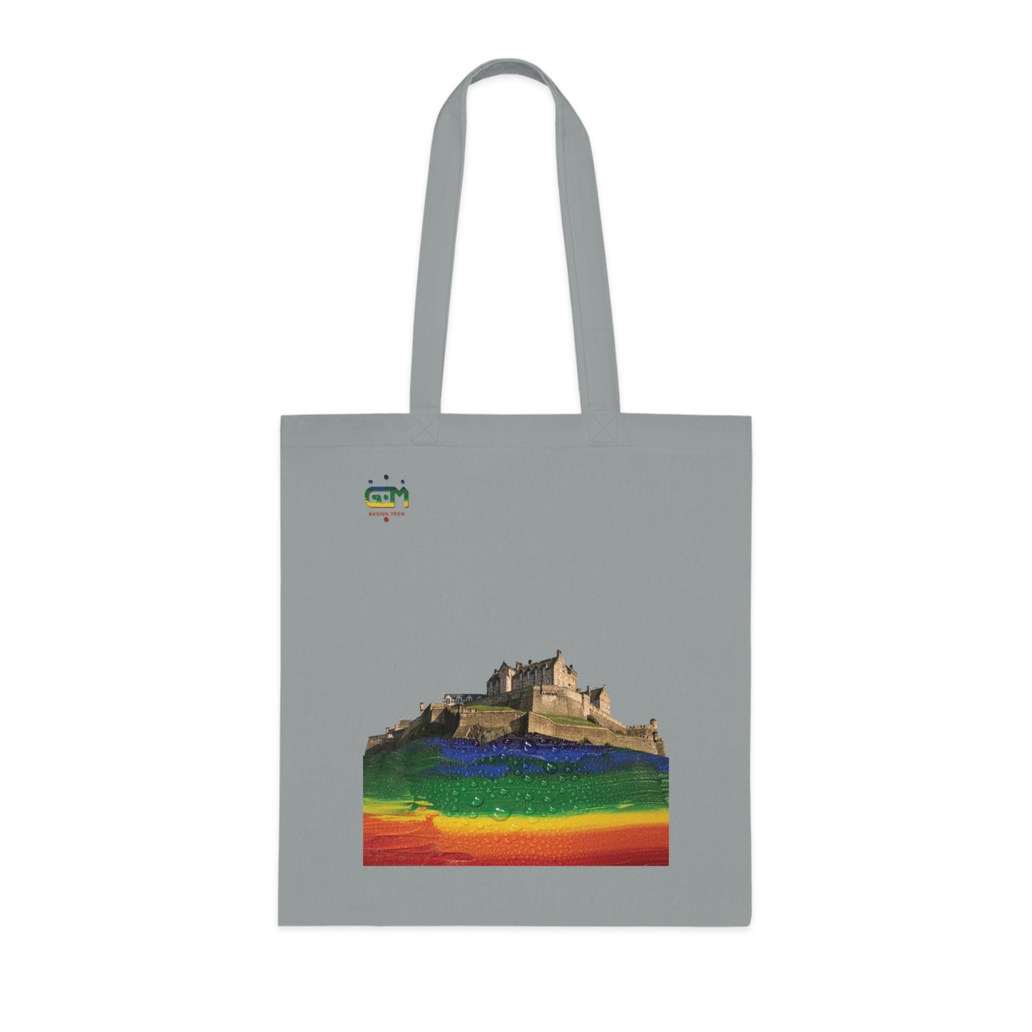 Pride Rain Rock Edinburgh Castle Cotton Tote Bag