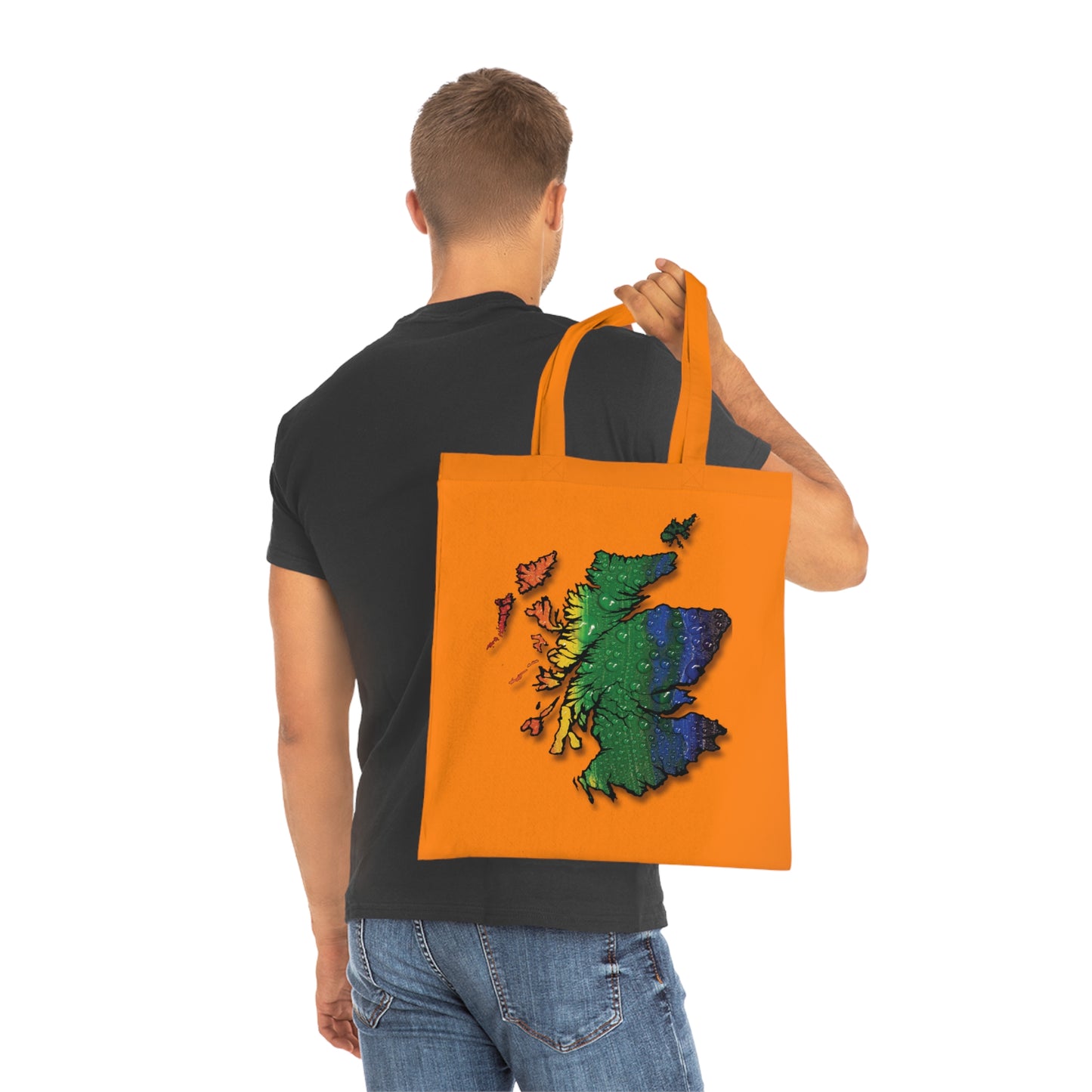 Scotland Pride Rain Map Cotton Tote Bag