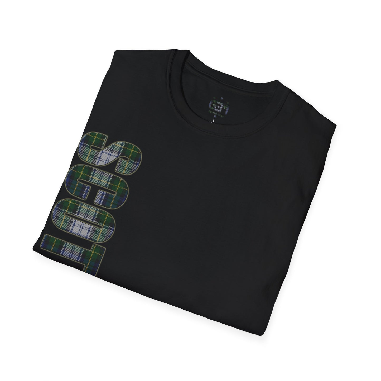 Scotland Lettering Gordon Dress Tartan Softstyle T-Shirt, Unisex Tee, Various Colours