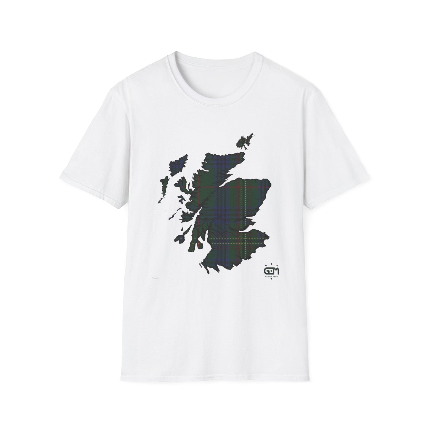 Tartan Ecosse Carte Softstyle T-Shirt Unisexe - Kennedy Tartan Tee 