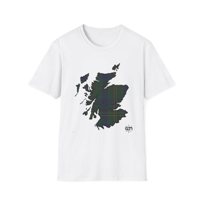 Tartan Ecosse Carte Softstyle T-Shirt Unisexe - Kennedy Tartan Tee 