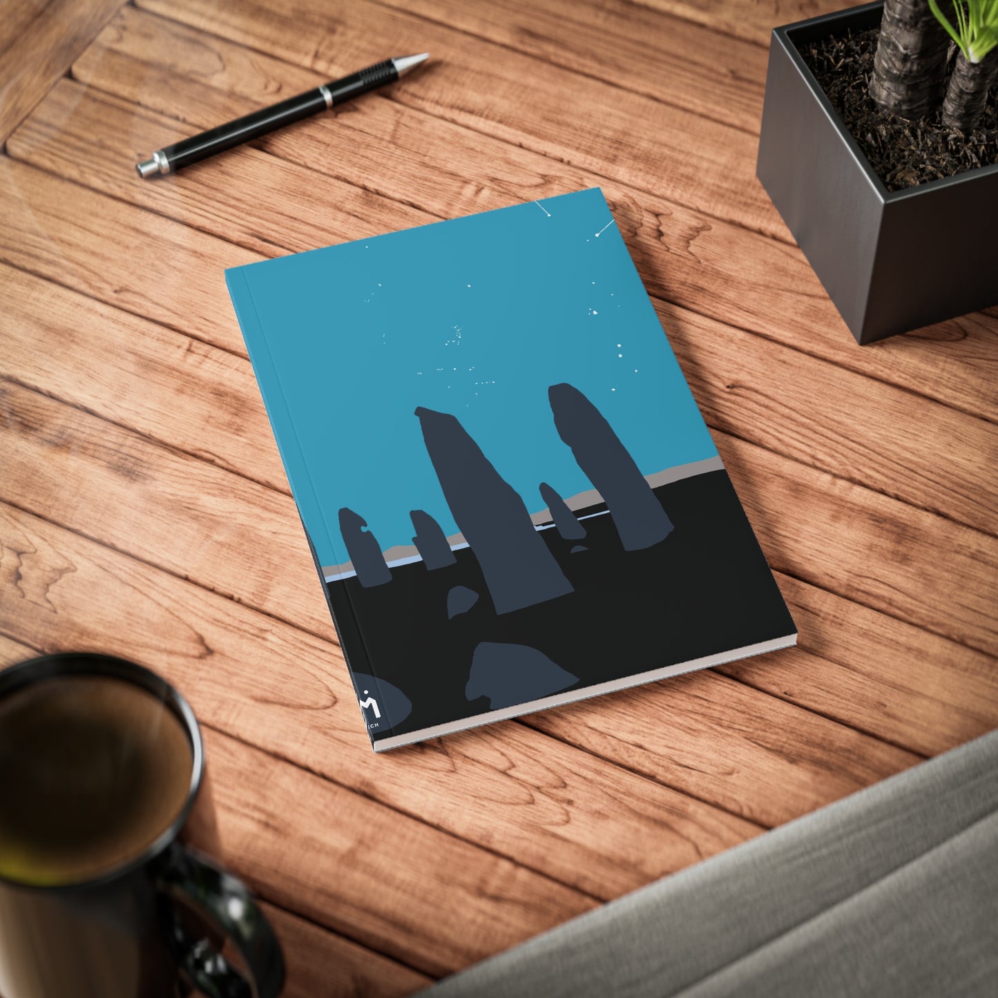 Scotland Art A5 Softcover Notebook - Silhouettes