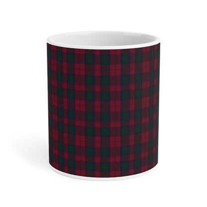 Tartan Mug - Lindsay Tartan, Scottish, Various Sizes