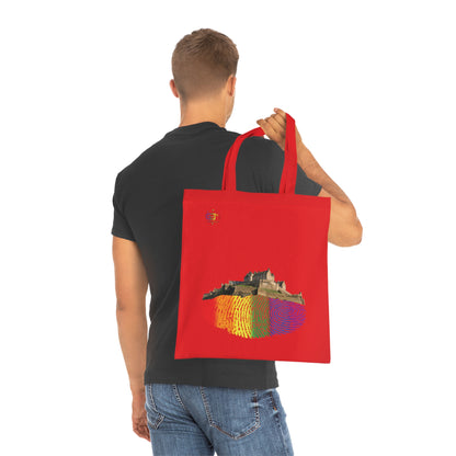 Pride Fingerprint Rock Edinburgh Castle Cotton Tote Bag