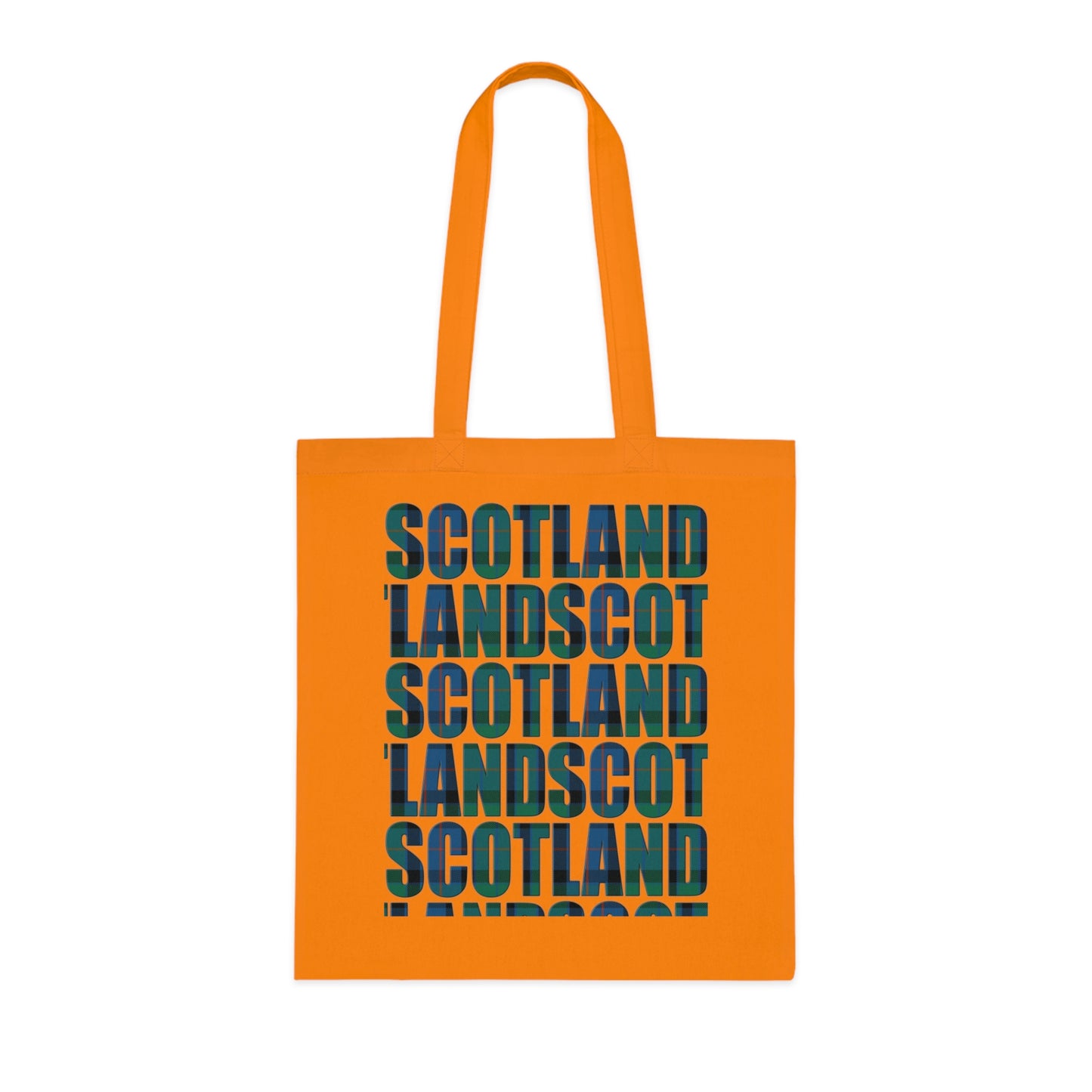 Reversible Scotland Tartan Map Cotton Tote Bag - Flower of Scotland Tartan