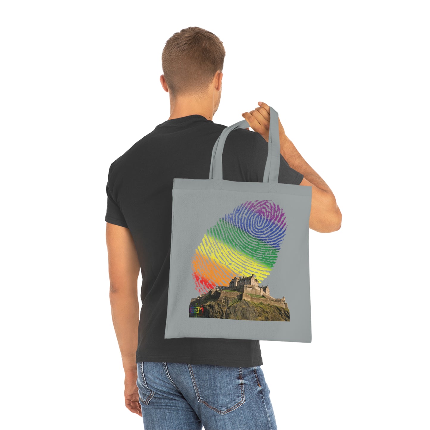 Edinburgh Castle Pride Fingerprint Sky Cotton Tote Bag