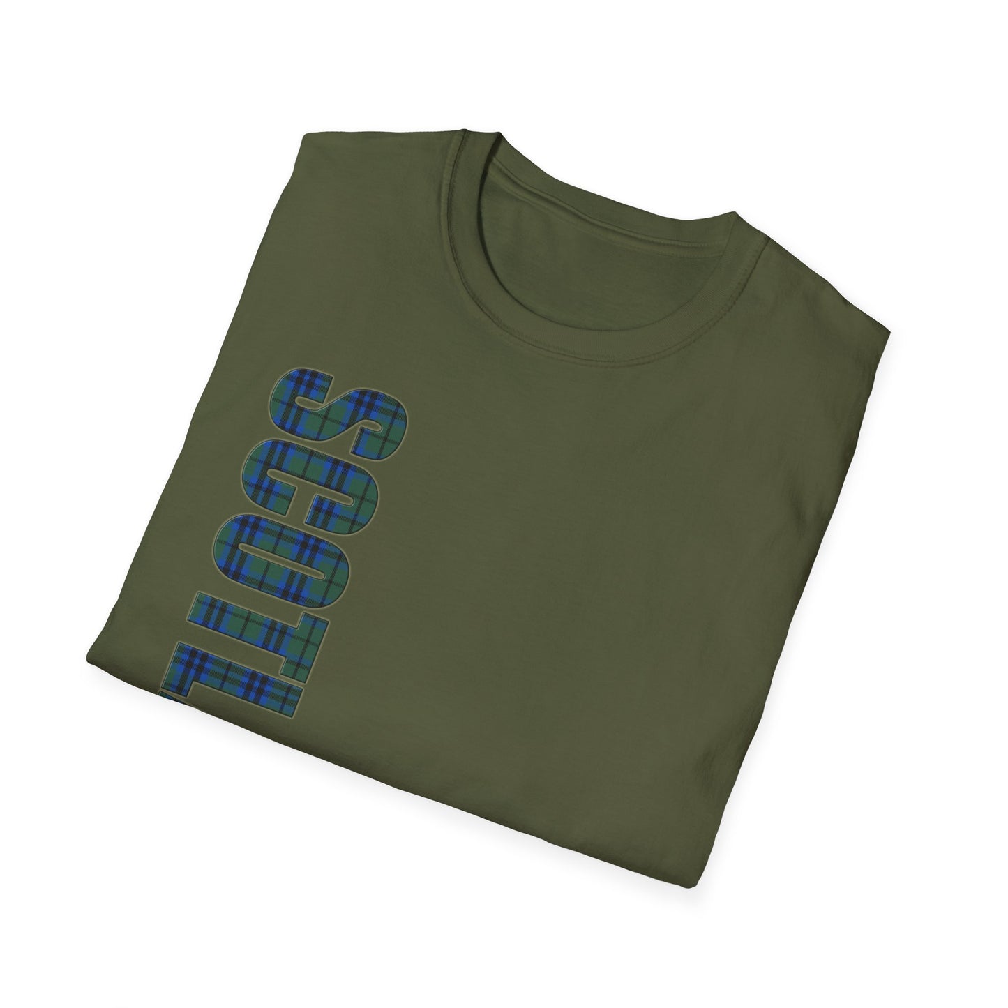 Tartan Scotland Lettering Softstyle Unisex T-Shirt, Keith Tartan Tee