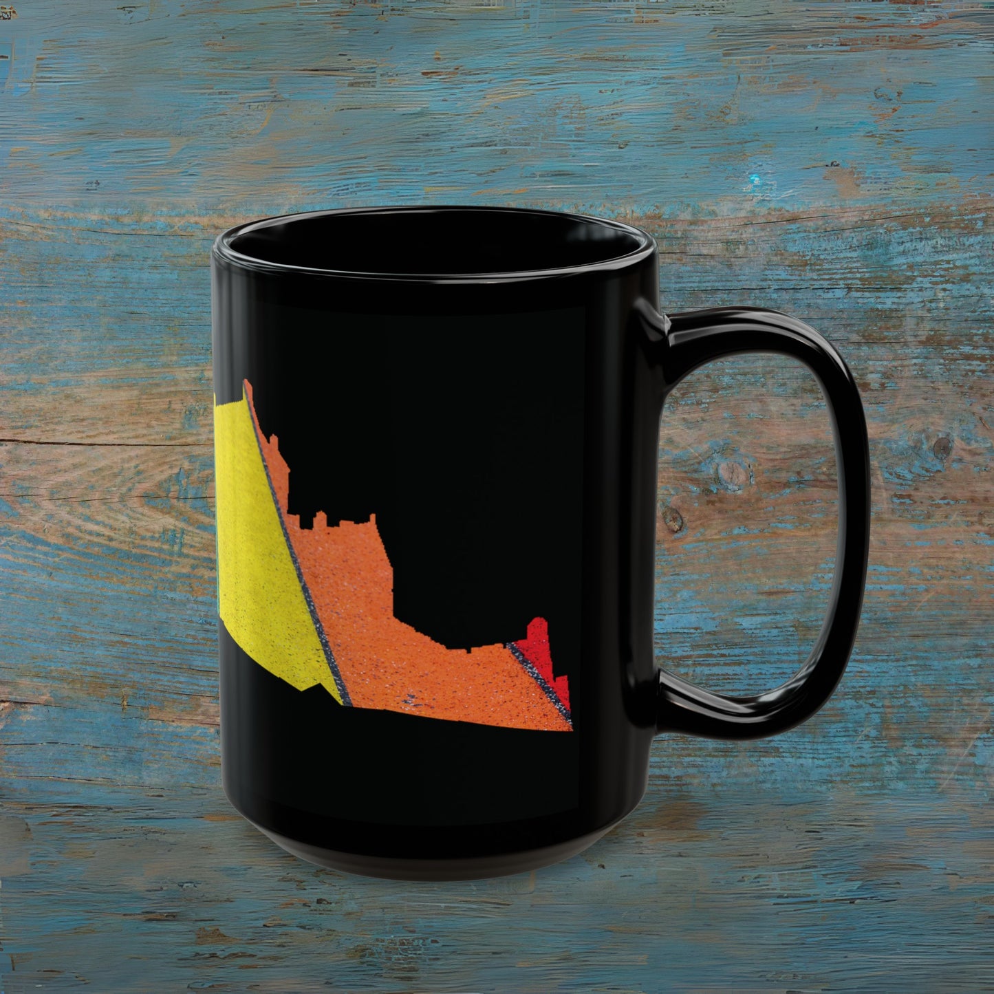 Edinburgh Castle Pride Road Art Mug, Black