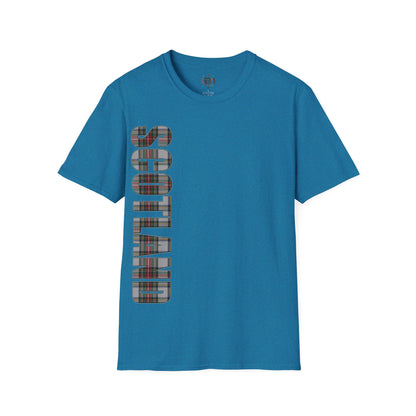 Scotland Lettering Stewart Dress Tartan Softstyle T-Shirt, Unisex Tee, Various Colours