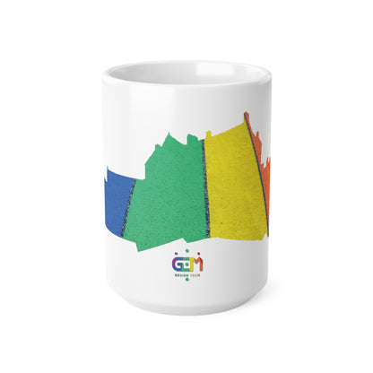 Edinburgh Castle Pride Road Art Mug, White