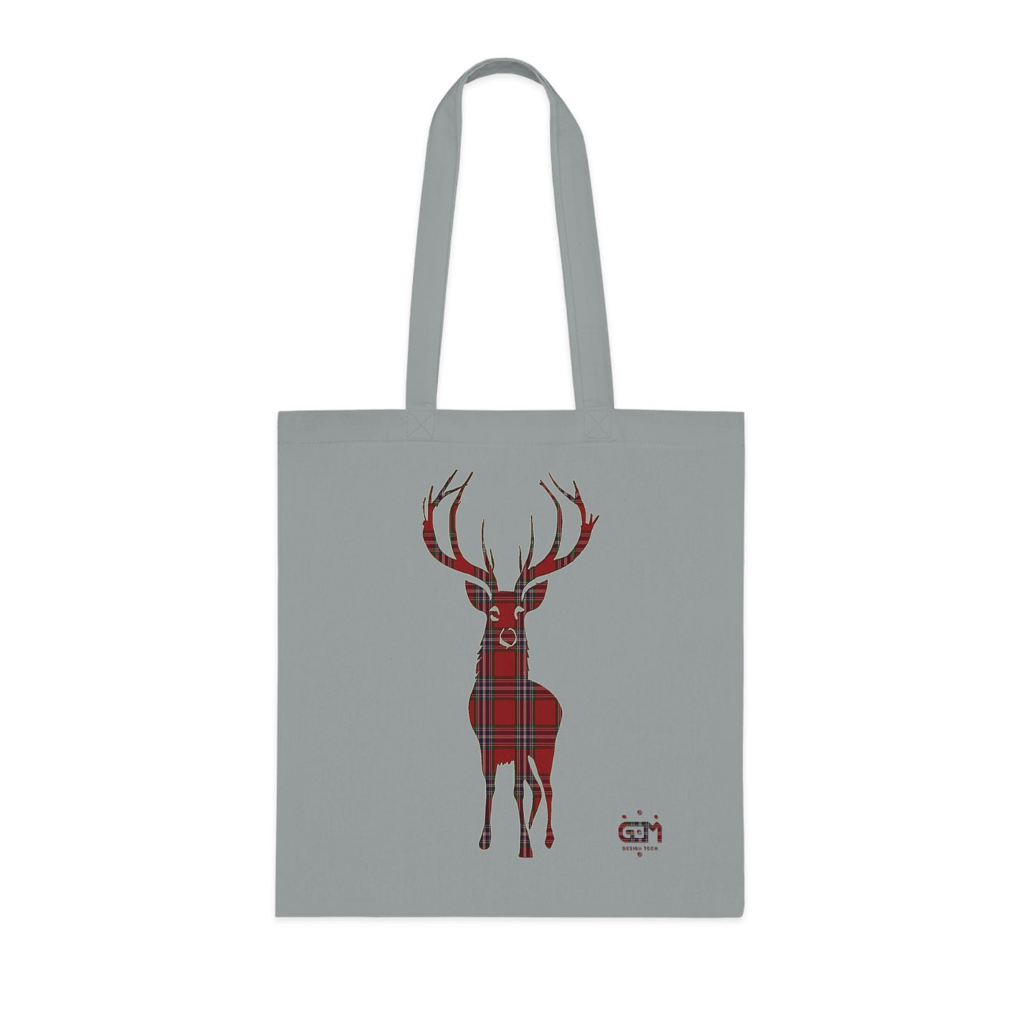 Reversible Scotland Tartan Stag Cotton Tote Bag - MacFarlane Tartan