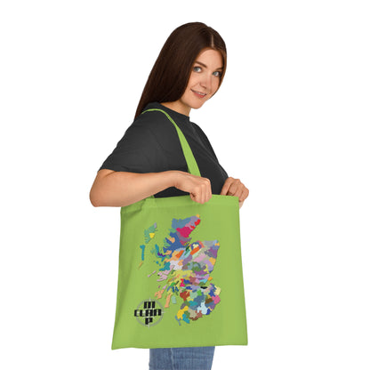 Scotland Clan Map Cotton Tote Bag