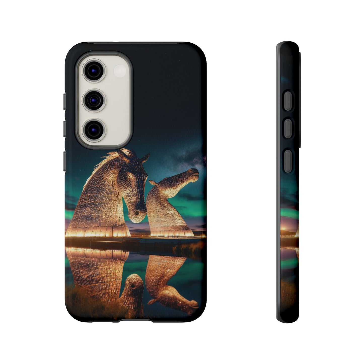 Kelpies Northern Lights Art Phone Case, Scotland, Samsung