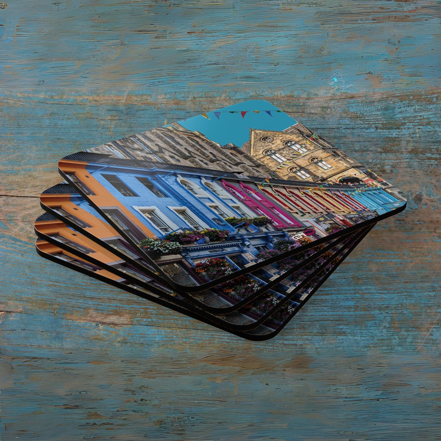 Scotland Up Close Cork Coaster Set - Photo Silhouettes