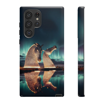 Kelpies Northern Lights Art Variant Phone Case, Scotland, Samsung