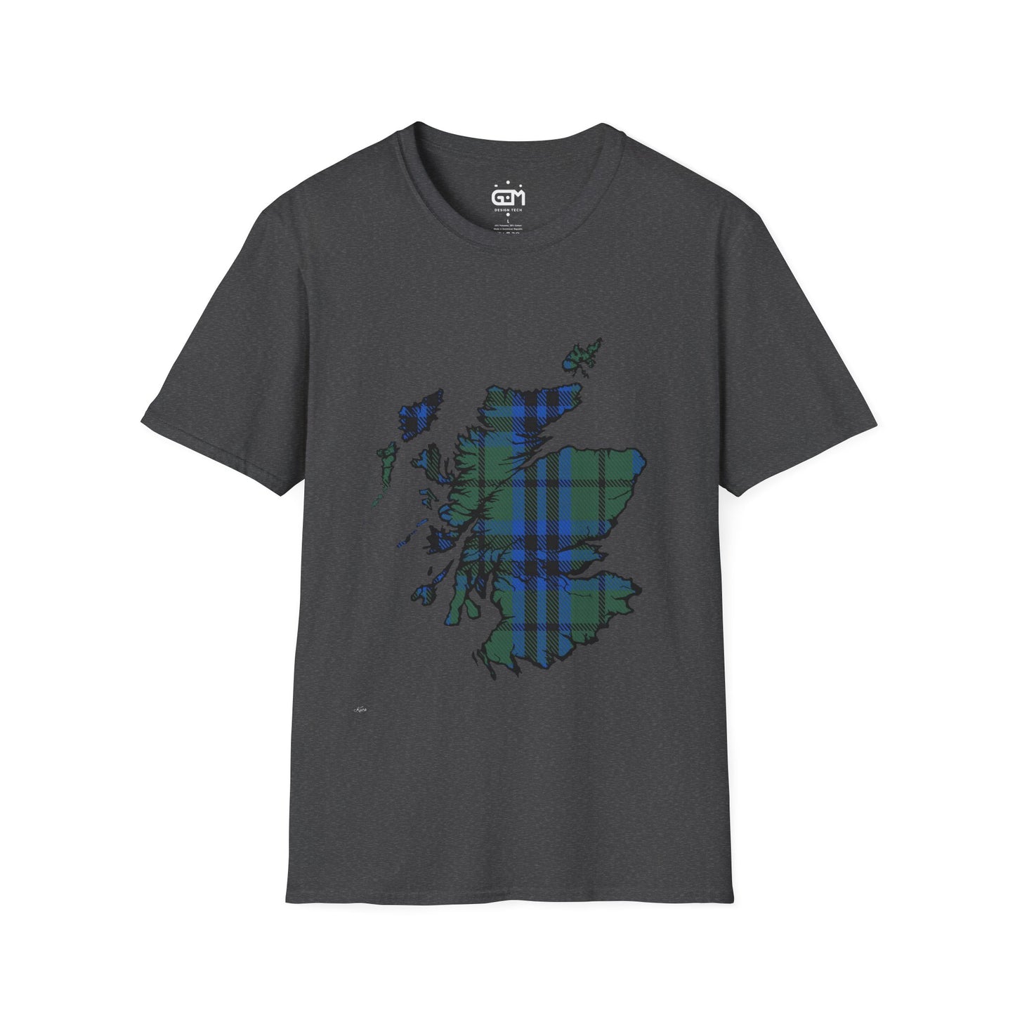 Scotland Tartan Map Softstyle Unisex T-Shirt - Keith Tartan Tee