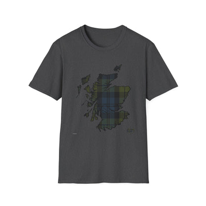 Tartan Ecosse Carte Softstyle T-Shirt Unisexe - Campbell Tartan Tee 