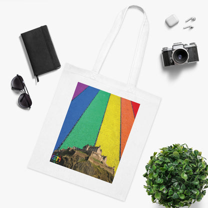 Edinburgh Castle Pride Road Sky Cotton Tote Bag