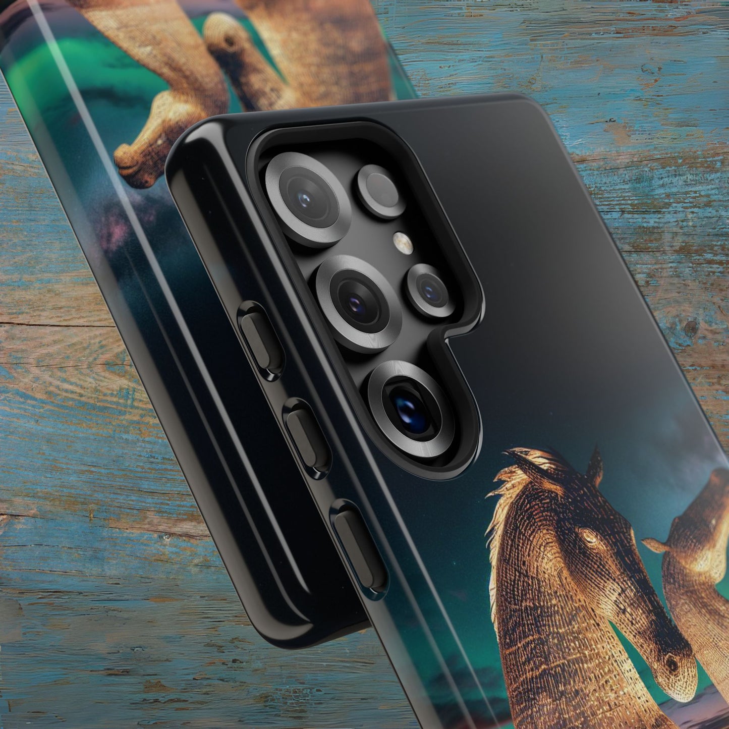 Kelpies Northern Lights Art Phone Case, Scotland, Samsung