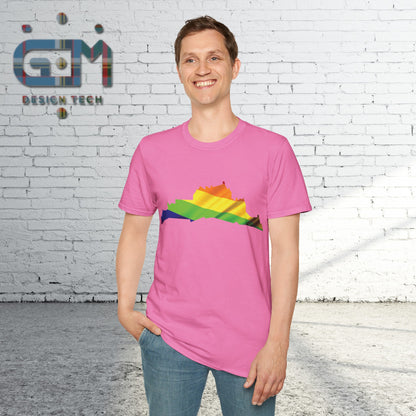 Edinburgh Castle Pride Flag Art Unisex T-Shirt