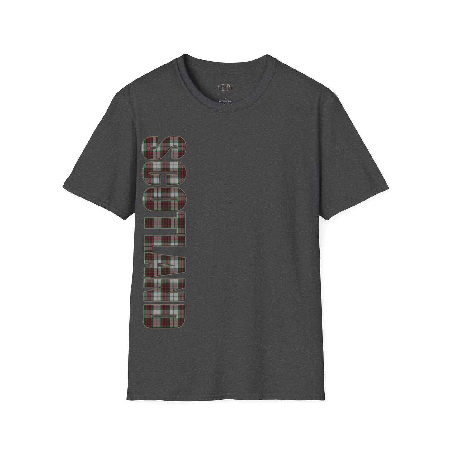 Scotland Lettering Fraser Tartan Softstyle T-Shirt, Unisex Tee, Various Colours