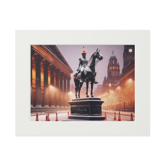 Glasgow's Duke Fine Art Print, Scotland Art, Paper Frame, Various Sizes, Horizontal