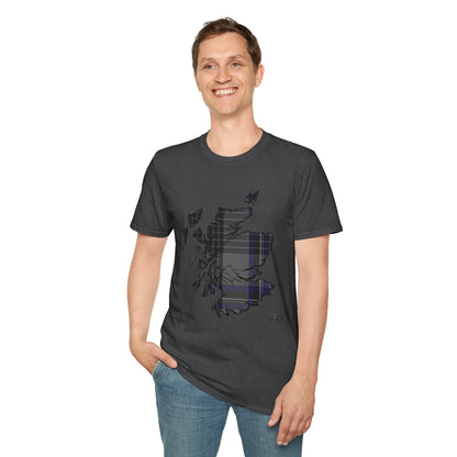 Tartan Scotland Map Softstyle Unisex T-Shirt - Hood Tartan Tee