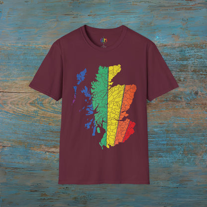 Scotland has PRiDE Road Clan Regions Map Unisex T-Shirt, Various Colours