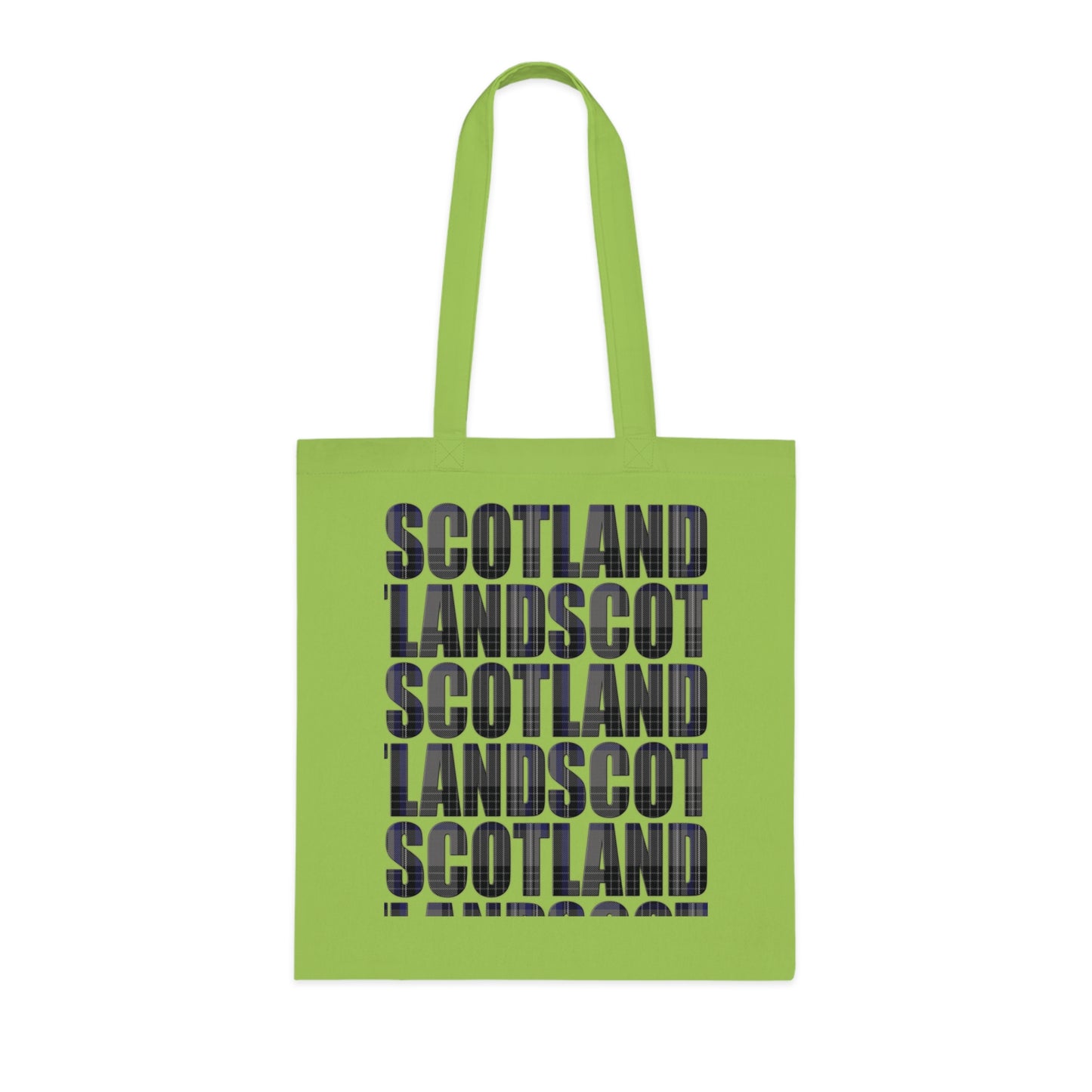 Reversible Scotland Tartan Map Cotton Tote Bag - Hood Tartan