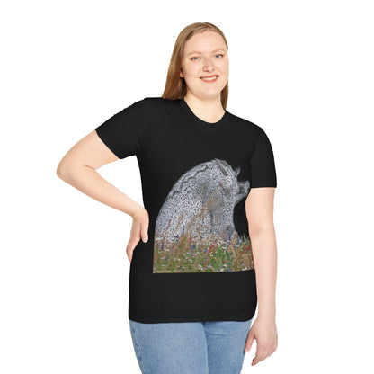 Kelpies with Meadow No Sky Photo Softstyle T-Shirt, Unisex Tee, Scottish Landmarks, Various Colours