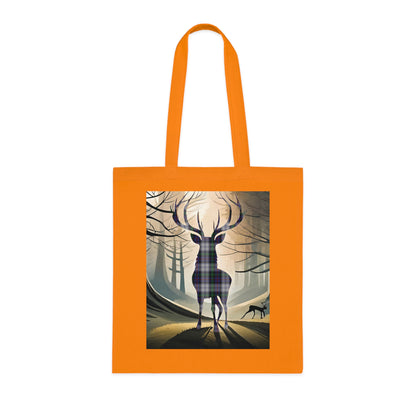 Reversible Scotland Tartan Stag Cotton Tote Bag - Argyle Dress Tartan