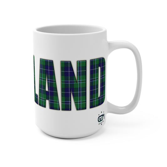 Scotland Lettering Tartan Mug 15oz, Douglas Tartan