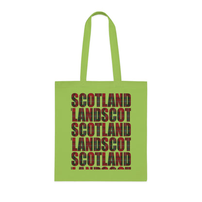 Reversible Scotland Tartan Map Cotton Tote Bag - MacGregor Tartan