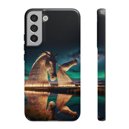 Kelpies Northern Lights Art Phone Case, Scotland, Samsung