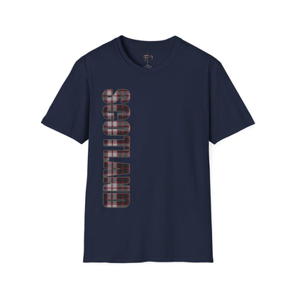 Scotland Lettering Tartan Softstyle Unisex T-Shirt, MacPherson Tartan Tee