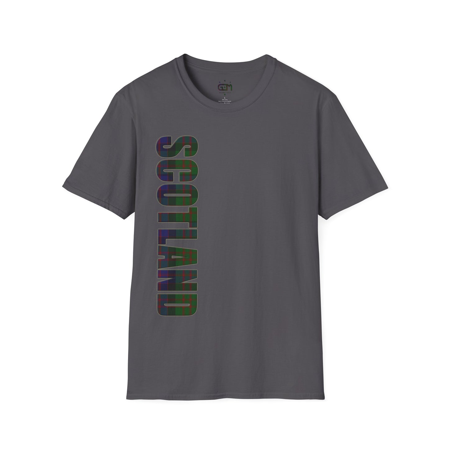 Scotland Lettering Tartan Softstyle Unisex T-Shirt, MacDonald Tartan Tee