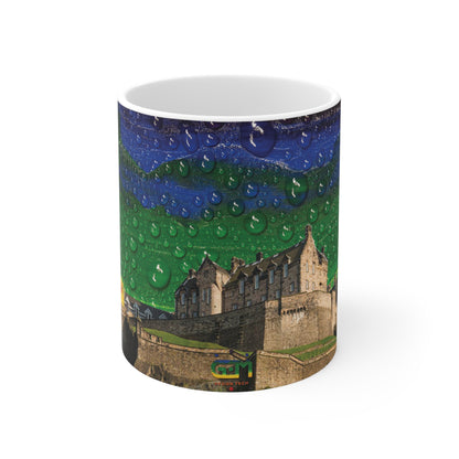 Edinburgh Castle Pride Rain Sky Photo Mug, White