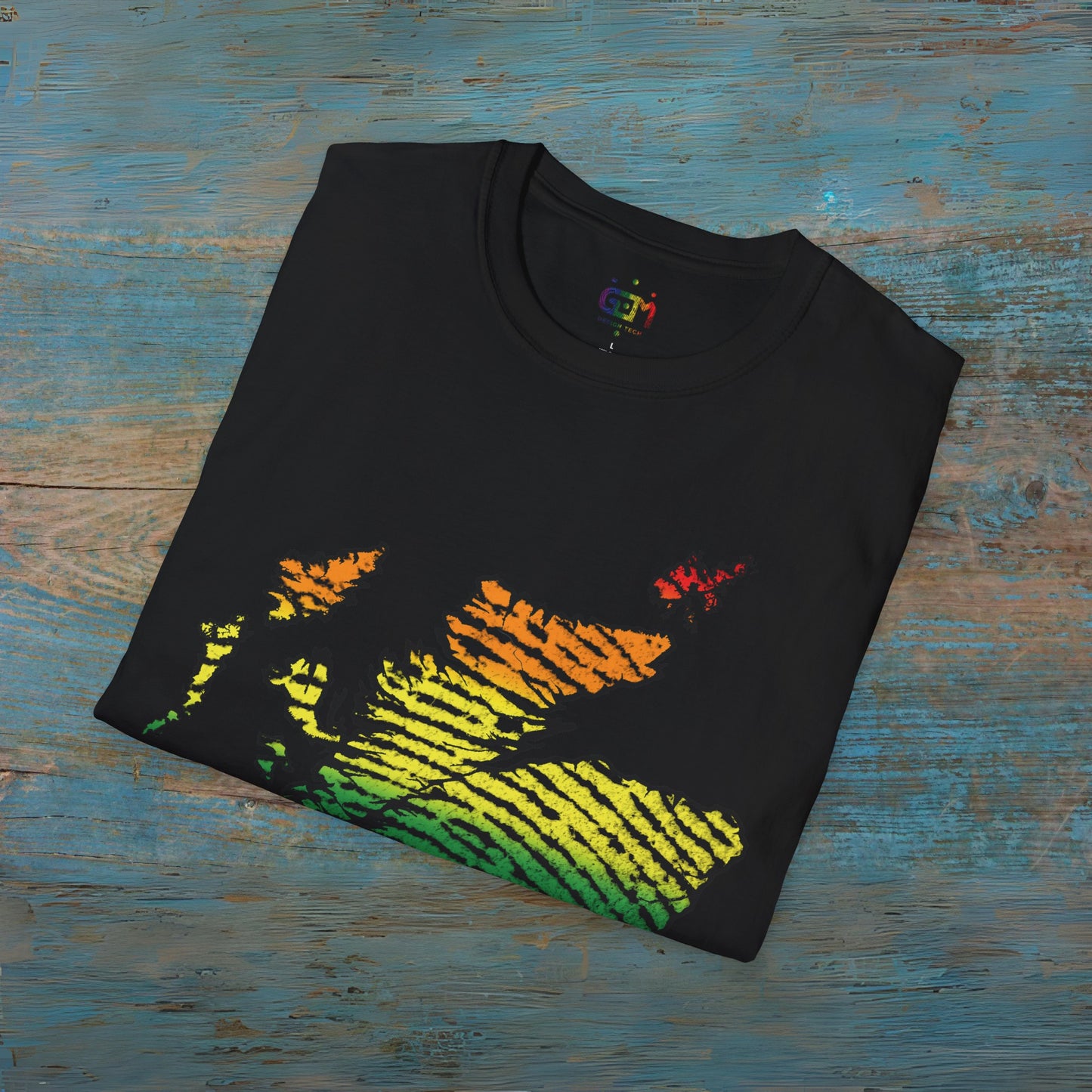 Pride Fingerprint Scotland Map Unisex T-Shirt, Various Colours