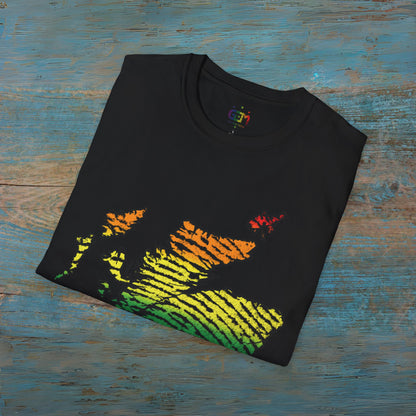 Pride Fingerprint Scotland Map Unisex T-Shirt, Various Colours