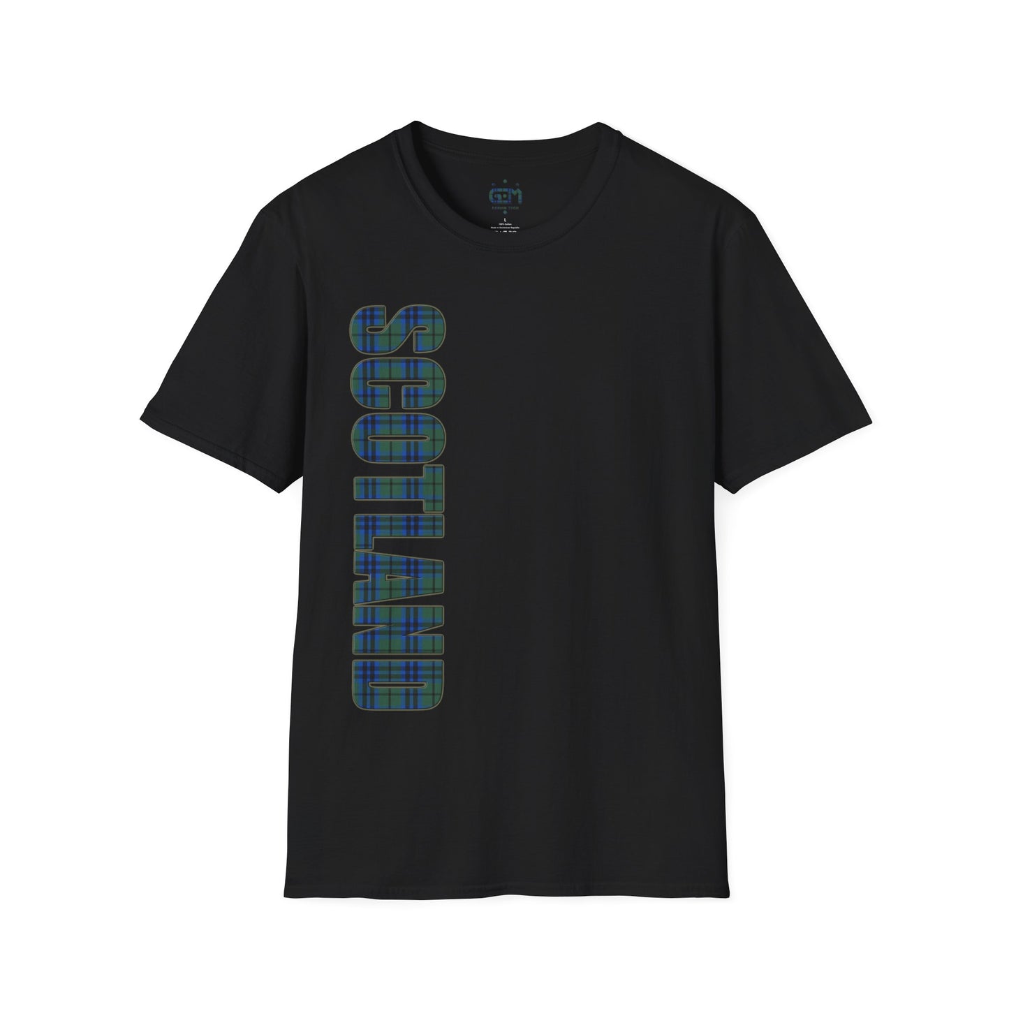 Scotland Lettering Tartan Softstyle Unisex T-Shirt, Keith Tartan Tee