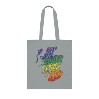 Scotland Pride Fingerprint Clan Map Cotton Tote Bag